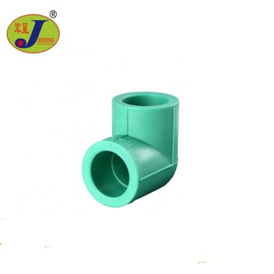 Junxing DN40 ppr pipe tube 90 degree elbow fitting for hot water