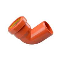 Reliable quality plastic manufacturers PVC pipe and fittings 90 degree elbow with rubber joint