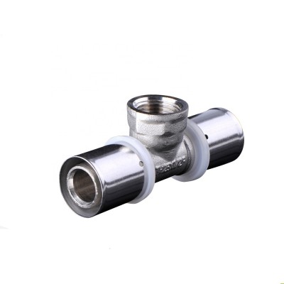 Junxing 16*1/2inch female threaded tee press fittings for pex-al-pex pipe