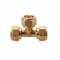 1/2" BRASS EQUAL TEE ALUMINIUM MULTILAYER PIPE FITTINGS PEX PIPE FITTINGS