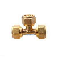 PEX PIPE FITTING BRASS COMPRESSION FITTINGS EQUAL TEE